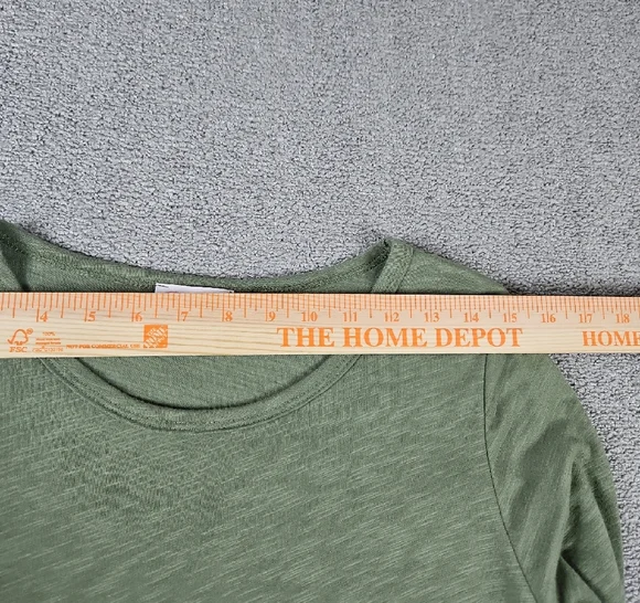 Pink Lily Heathered Green Bodycon Ruched Side Gather Long Sleeve Crew Sz Medium - Picture 8 of 9